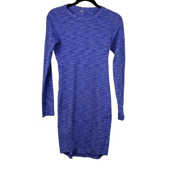 LULULEMON Athletica Heather Blue Stretch Athletic Casual Dress size 4 - Picture 1 of 4